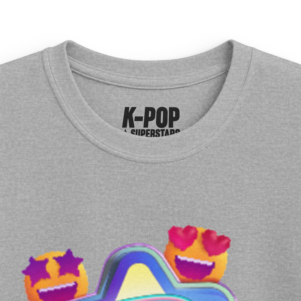 Kids K-Pop Superstar Tee — Cute Star & Emoji Graphic