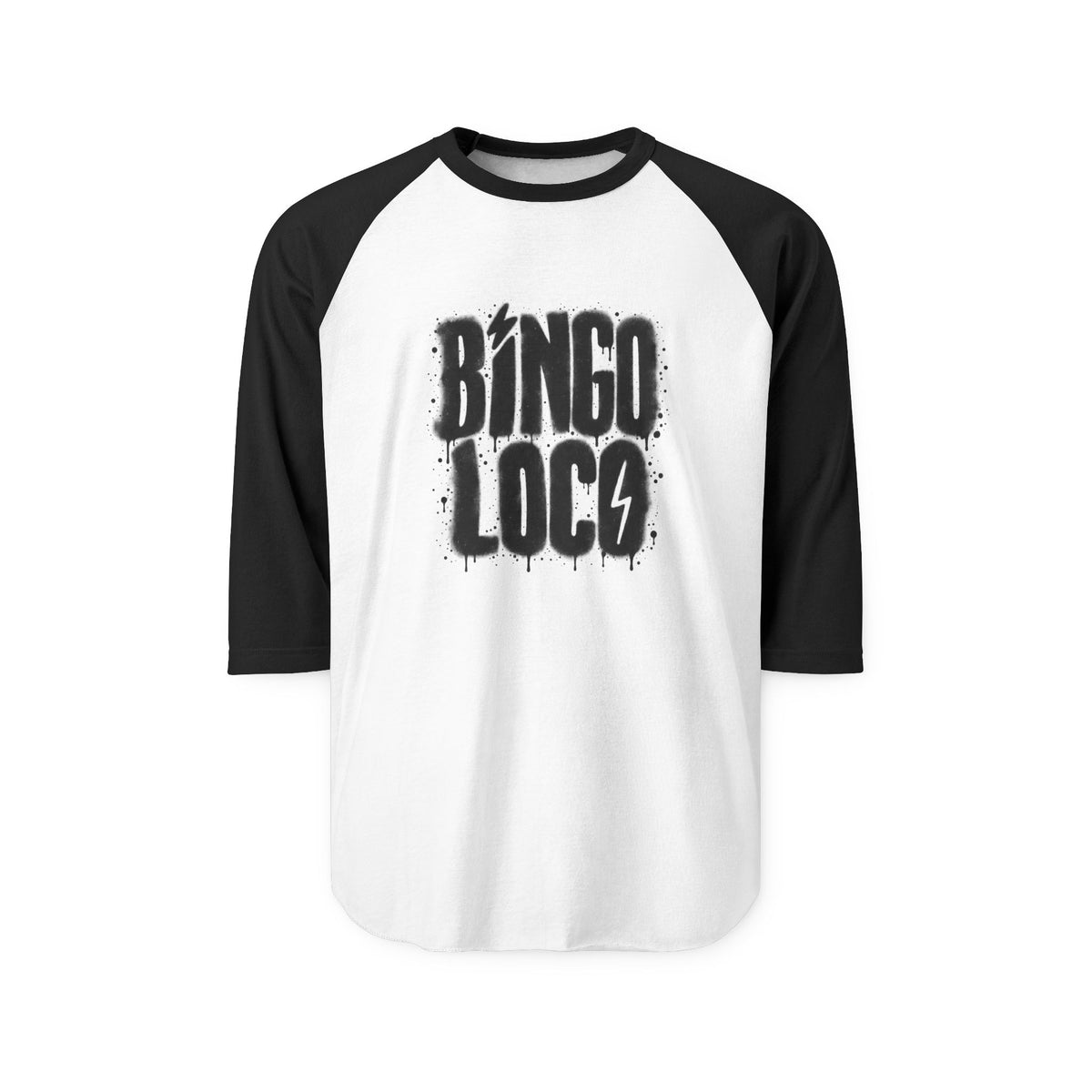 Bingo Loco Raglan Tee — Casual 3/4 Sleeve Baseball Shirt for Bingo Fans