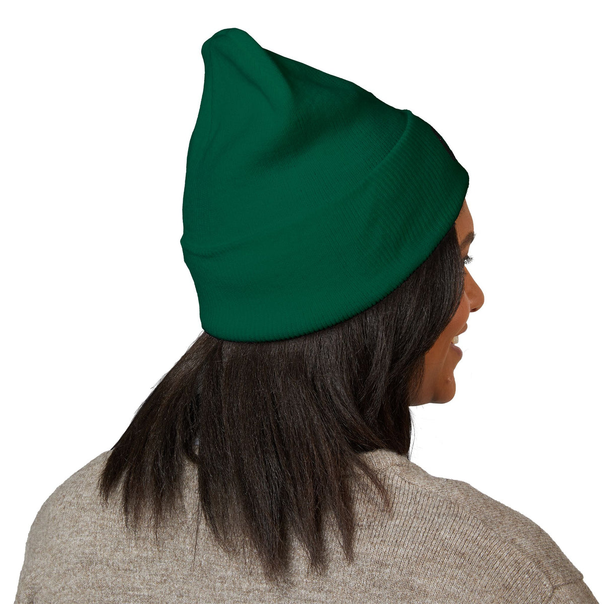 Embroidered 'LOCO' Cuffed Beanie — Classic Knit Winter Hat