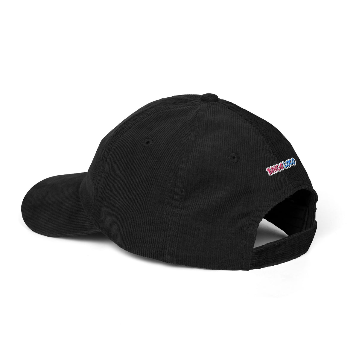 Vintage Corduroy Cap — Embroidered Black on Black Logo