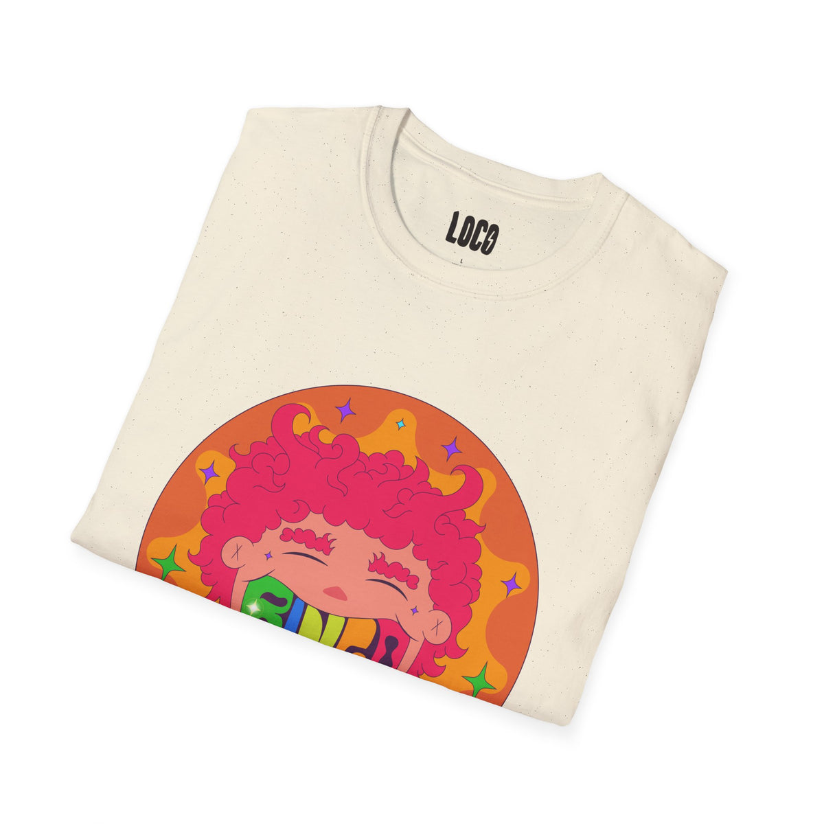 Good Vibes Colorful Peace Sign Graphic T-Shirt