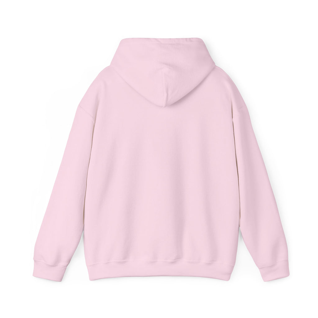 Bingo Logo Hoodie — Retro Pink & Blue Minimal Chest Graphic