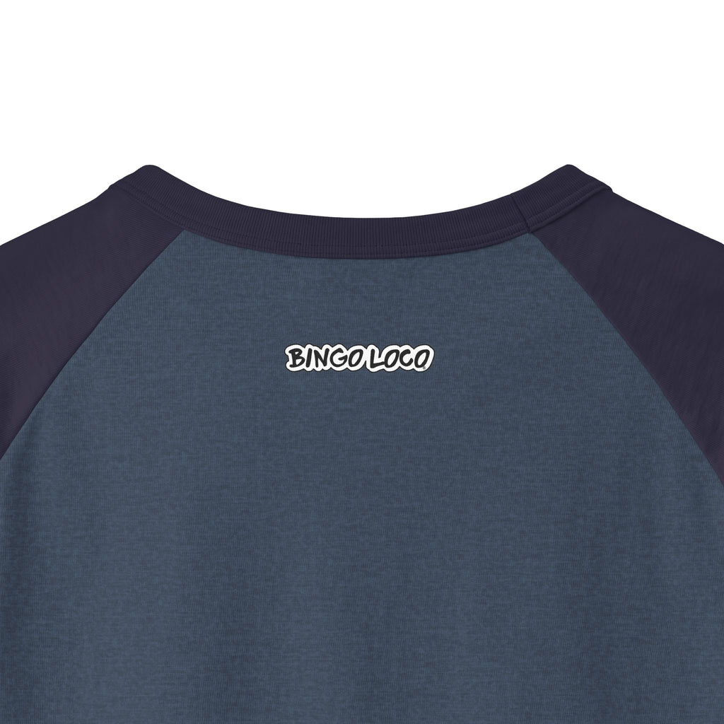 Bingo Loco Raglan Tee — Casual 3/4 Sleeve Baseball Shirt for Bingo Fans
