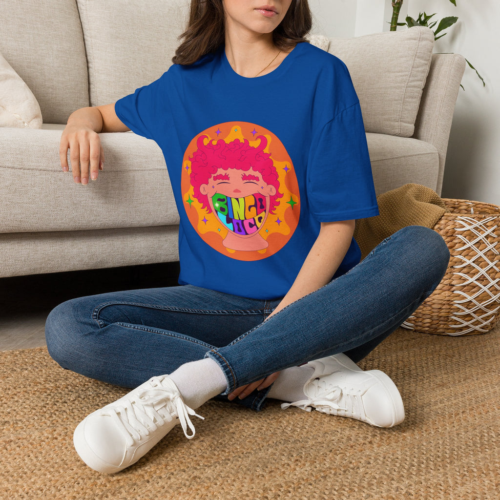 Good Vibes Colorful Peace Sign Graphic T-Shirt