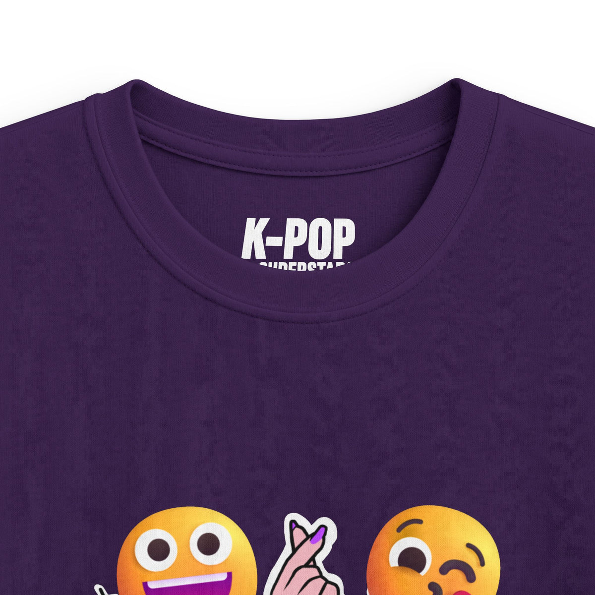 K-Pop Superstars Kids Tee — Cute Emoji & Hangul Graphic T-Shirt
