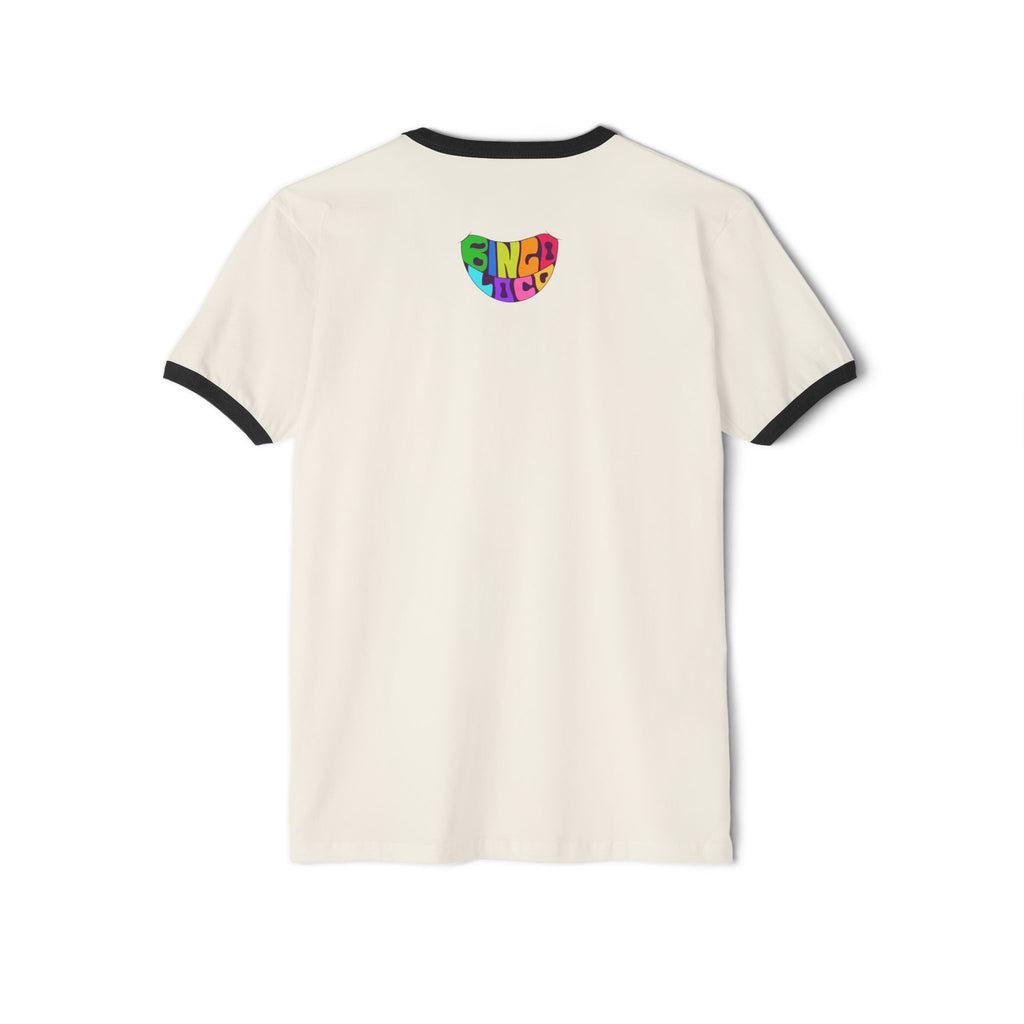 Colorful Retro Ringer T-Shirt – Good Vibes Graphic
