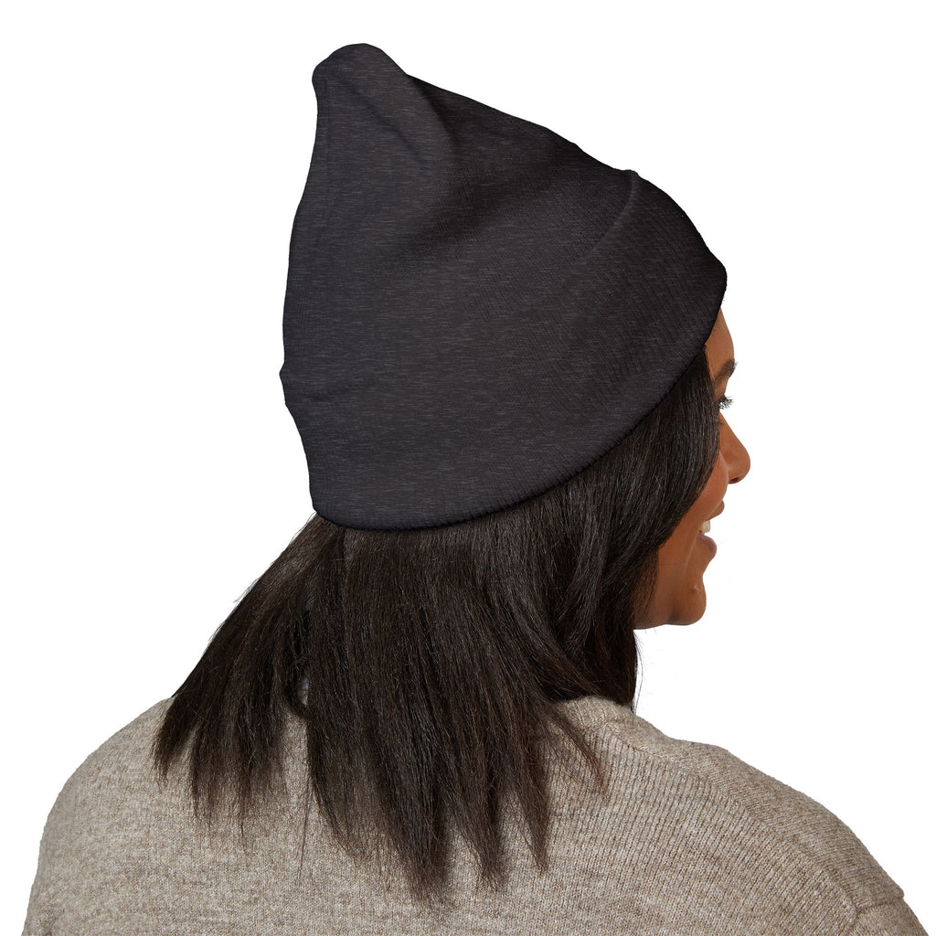 Embroidered 'LOCO' Cuffed Beanie — Classic Knit Winter Hat