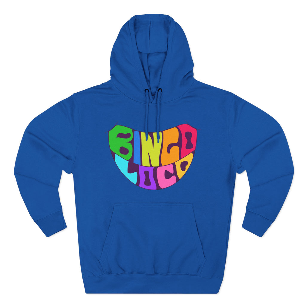 Colorful 70s Rainbow Circle Fleece Hoodie