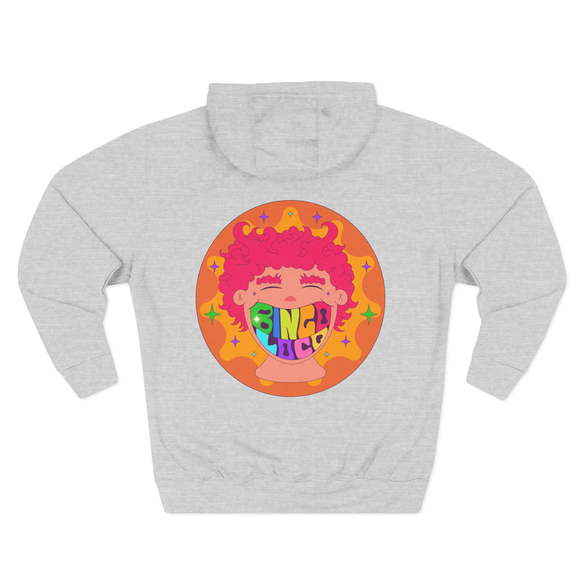 Colorful 70s Rainbow Circle Fleece Hoodie