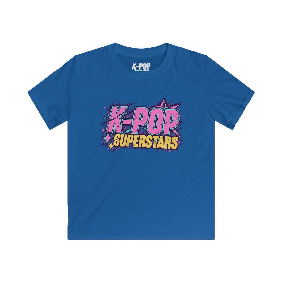 Kids Tee — "K-POP Superstars" Colorful Retro Graphic