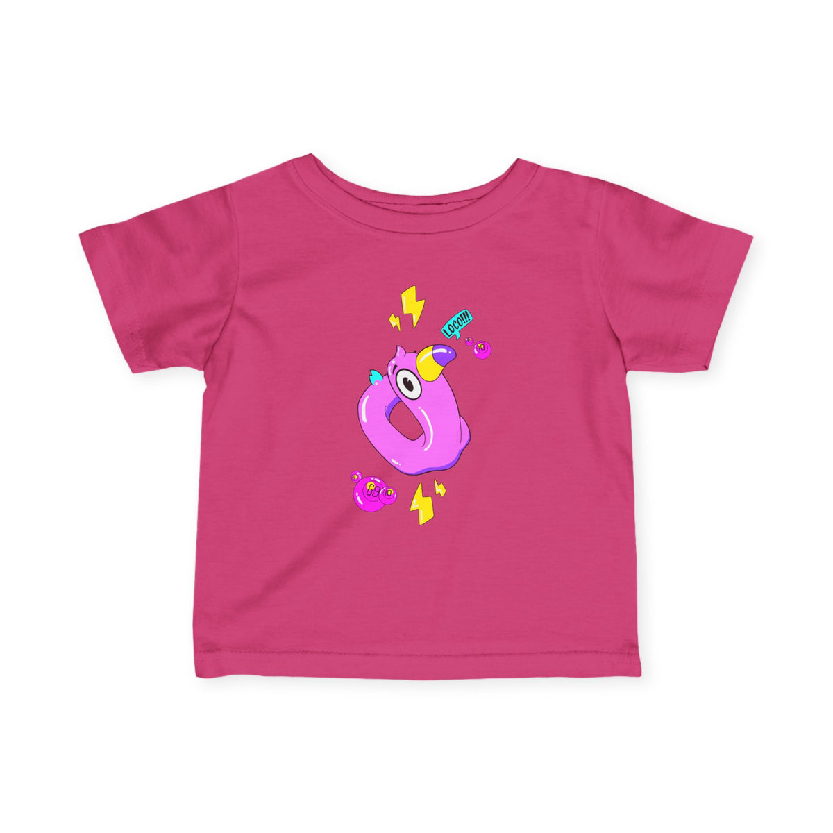 Infant Tee — Playful Pink Monster Graphic Baby Shirt