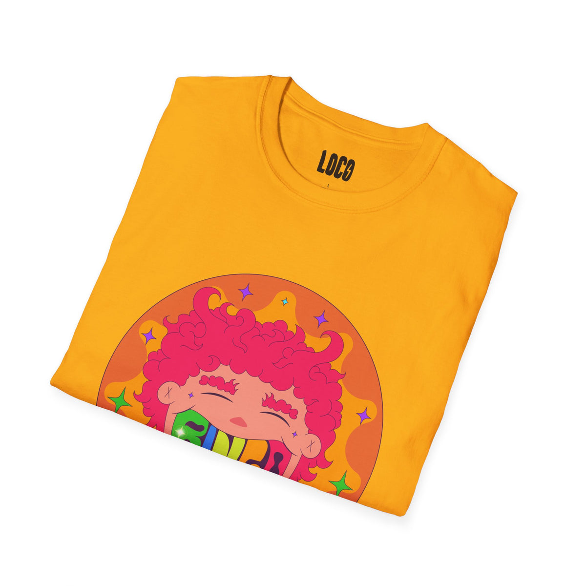 Good Vibes Colorful Peace Sign Graphic T-Shirt