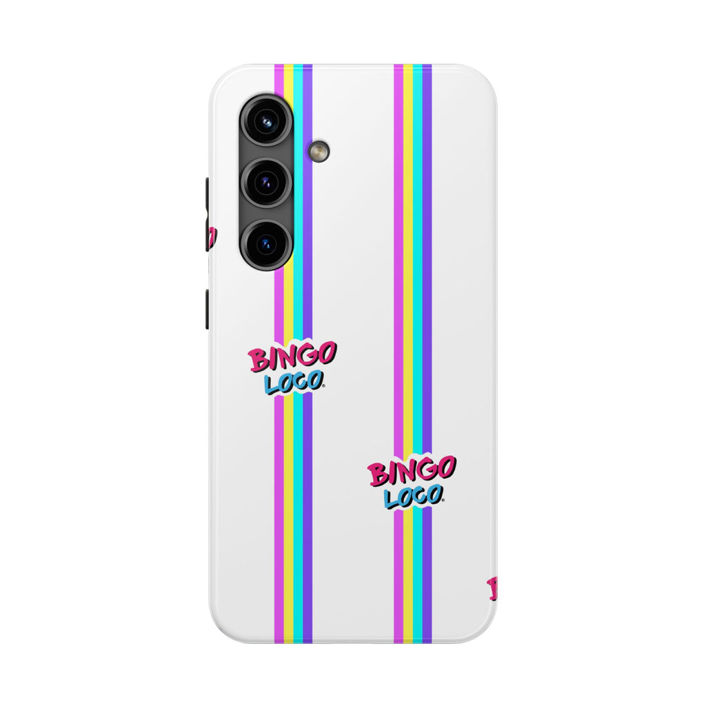 Bingo Loco Rainbow Stripes Tough Phone Case