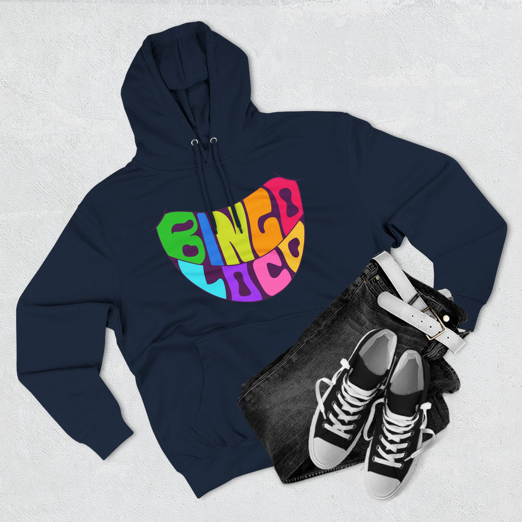 Colorful 70s Rainbow Circle Fleece Hoodie