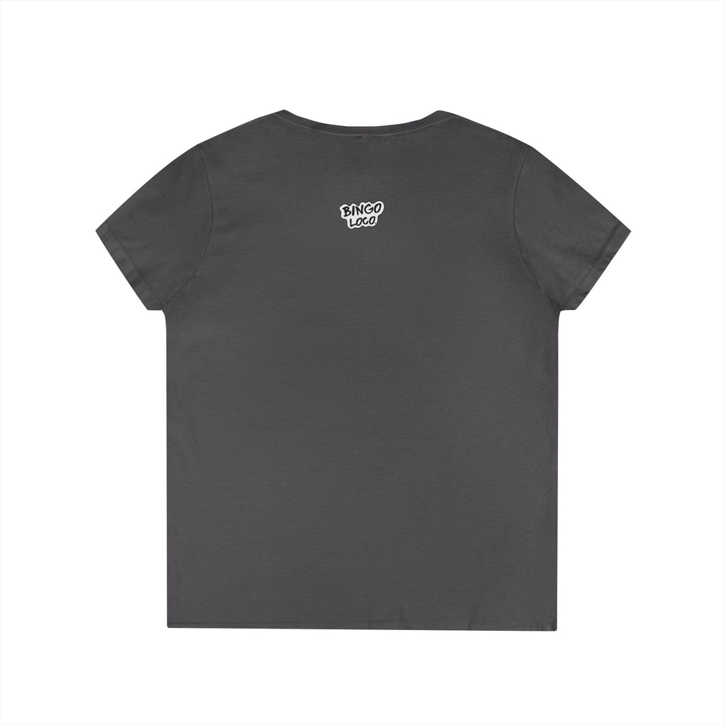Bingo Loco V-Neck Tee — Retro Lightning Logo Women's T-Shirt