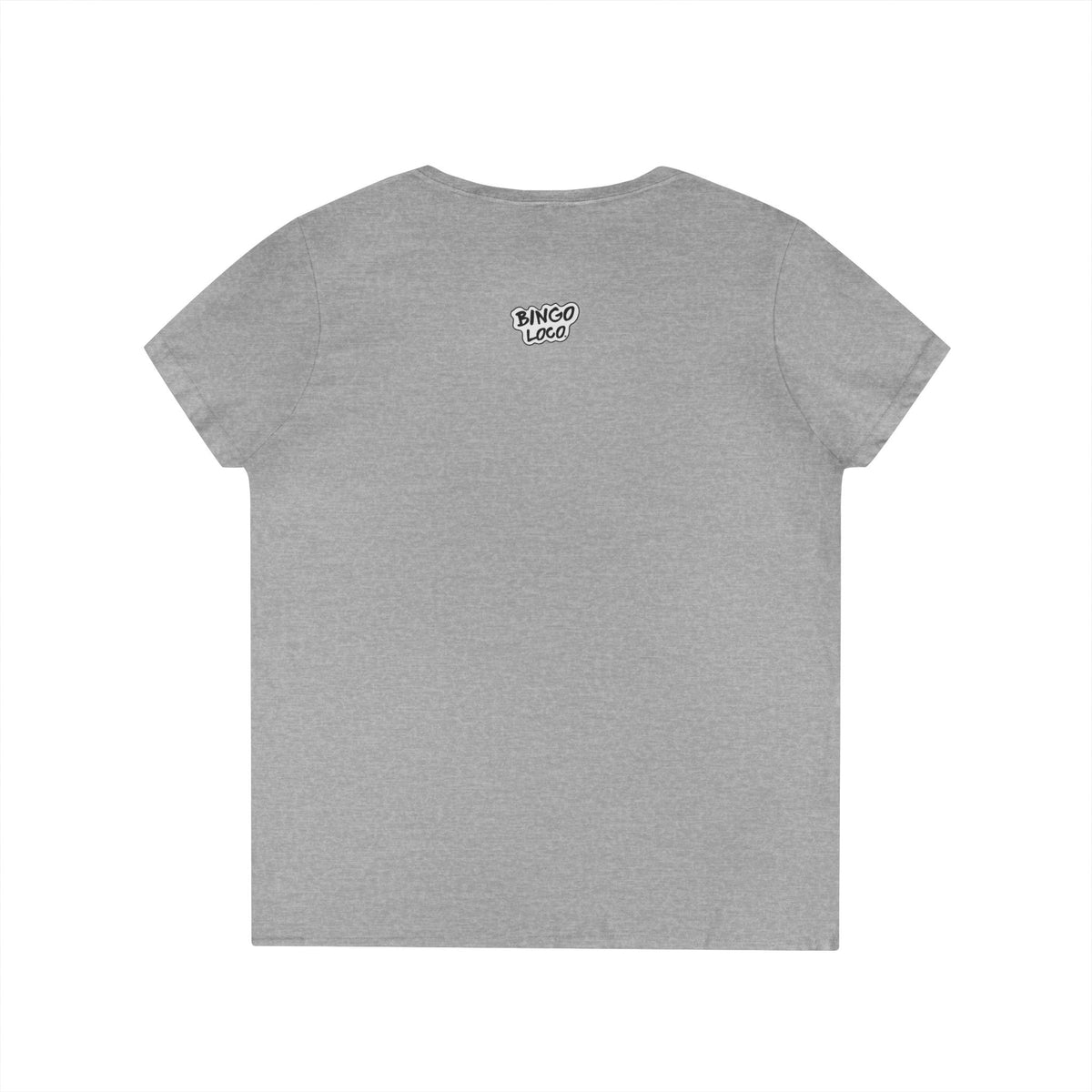 Ladies' V-Neck T-Shirt — Cute Pink Donut Character Graphic Tee