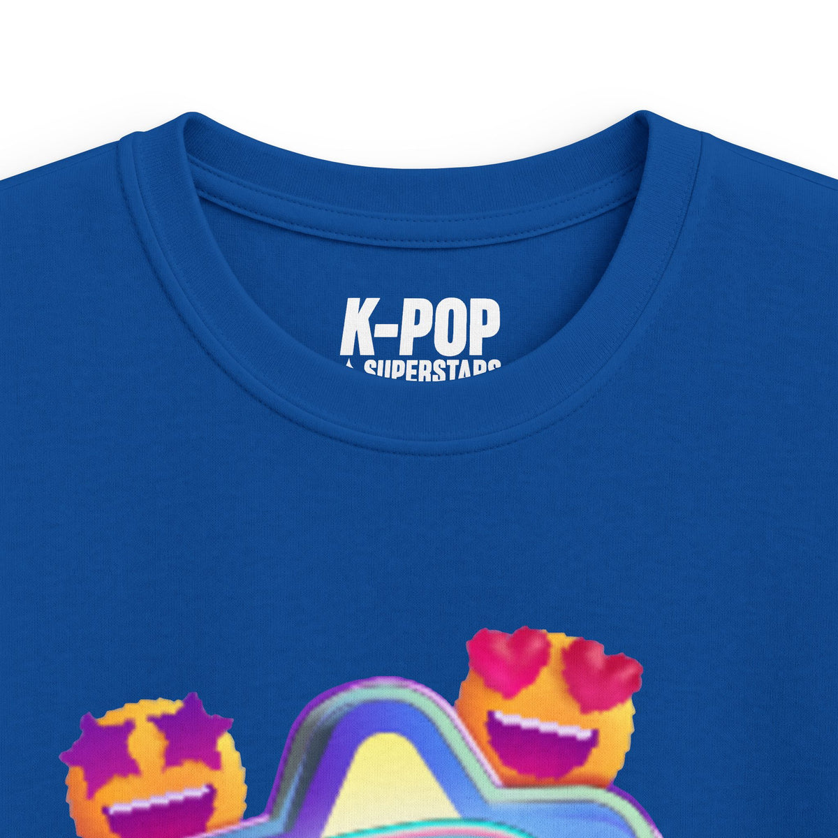 Kids K-Pop Superstar Tee — Cute Star & Emoji Graphic