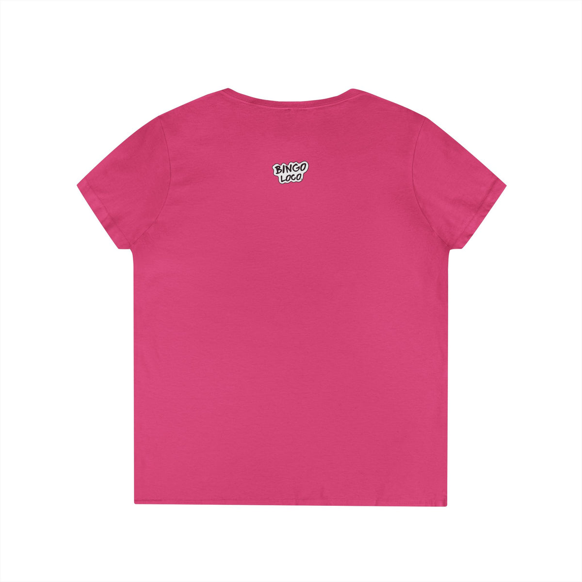 Bingo Loco V-Neck Tee — Retro Lightning Logo Women's T-Shirt