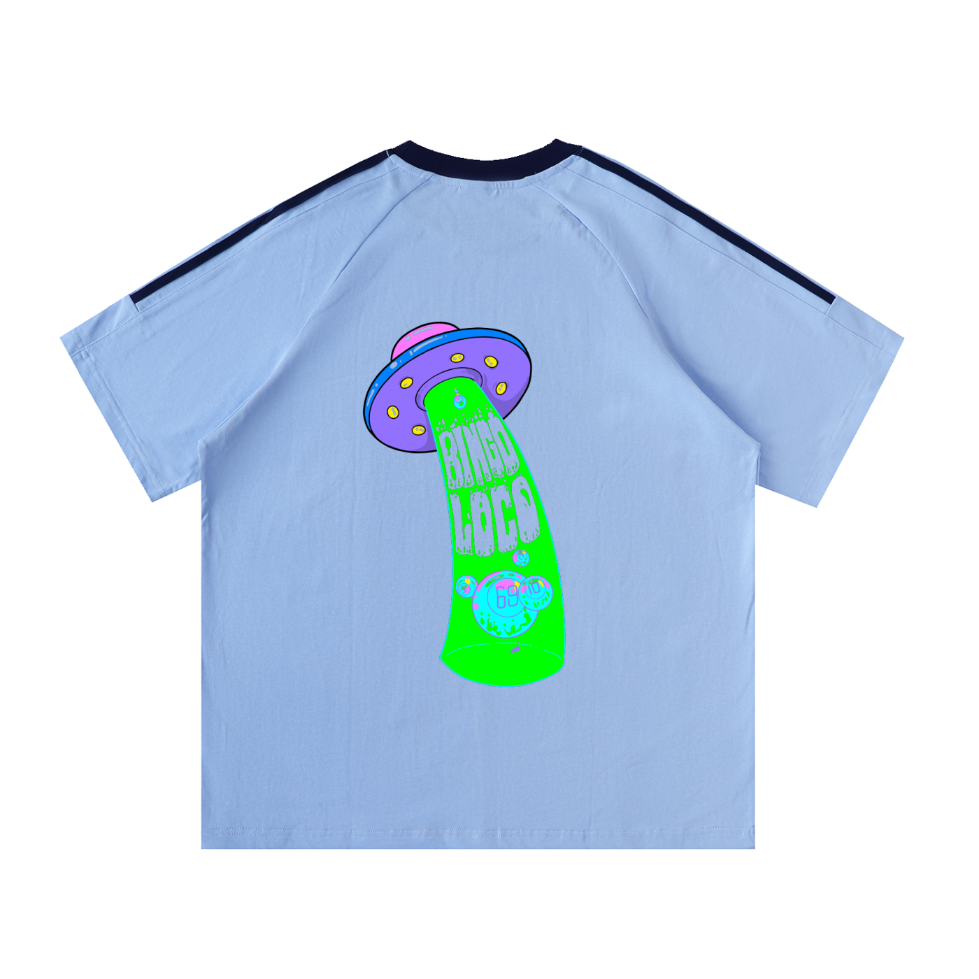 Contrast Tape Crewneck Cotton T-Shirt