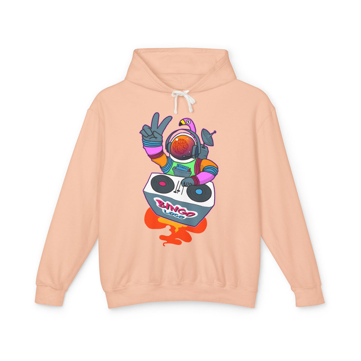 Astronaut DJ Hoodie — Colorful Space DJ Graphic Pullover