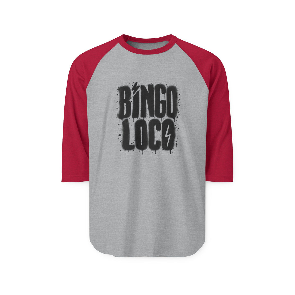 Bingo Loco Raglan Tee — Casual 3/4 Sleeve Baseball Shirt for Bingo Fans
