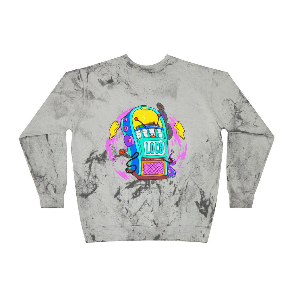 Color Blast Crewneck Sweatshirt — Juke Box Tie-Dye Design