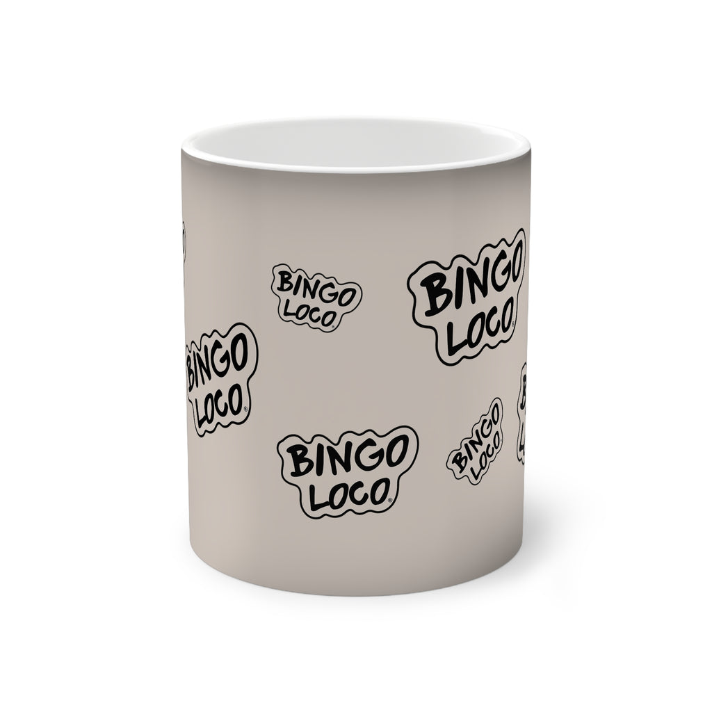 Color-Changing Mug — 'Bingo Loco' Patterned 11oz Heat-Sensitive Coffee Mug