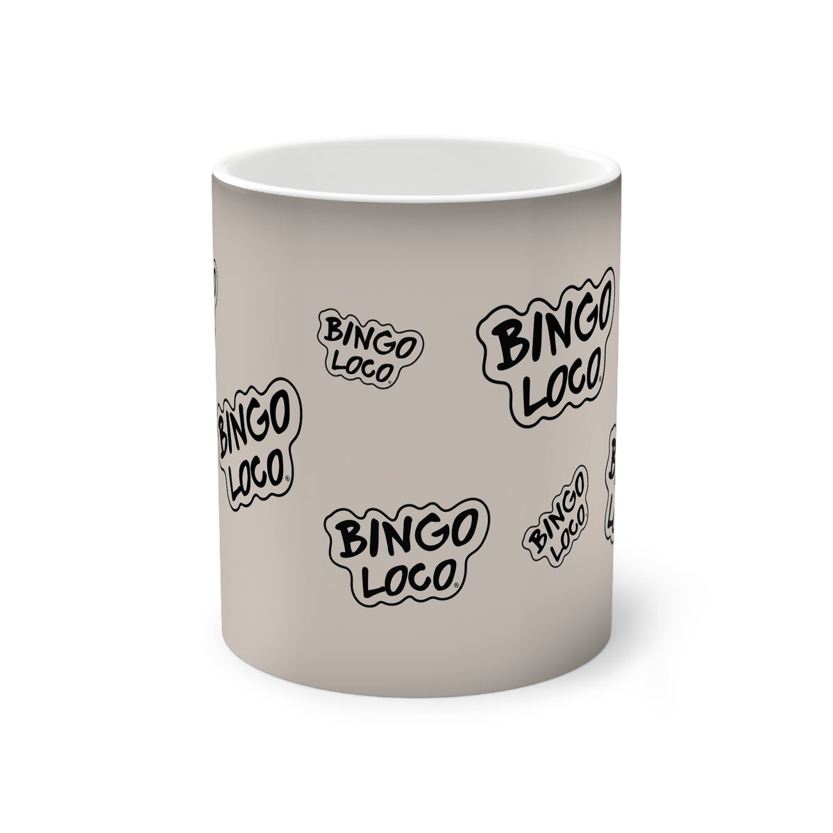 Color-Changing Mug — 'Bingo Loco' Patterned 11oz Heat-Sensitive Coffee Mug