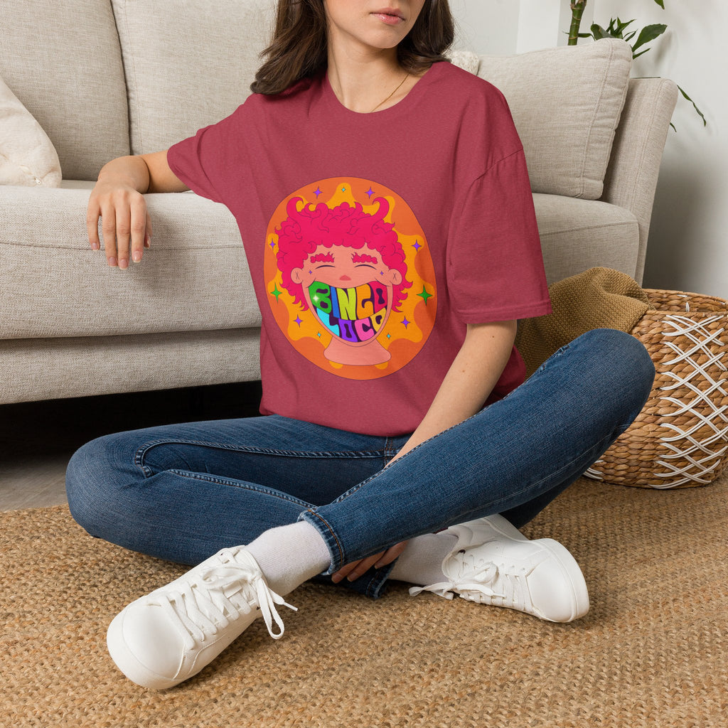 Good Vibes Colorful Peace Sign Graphic T-Shirt