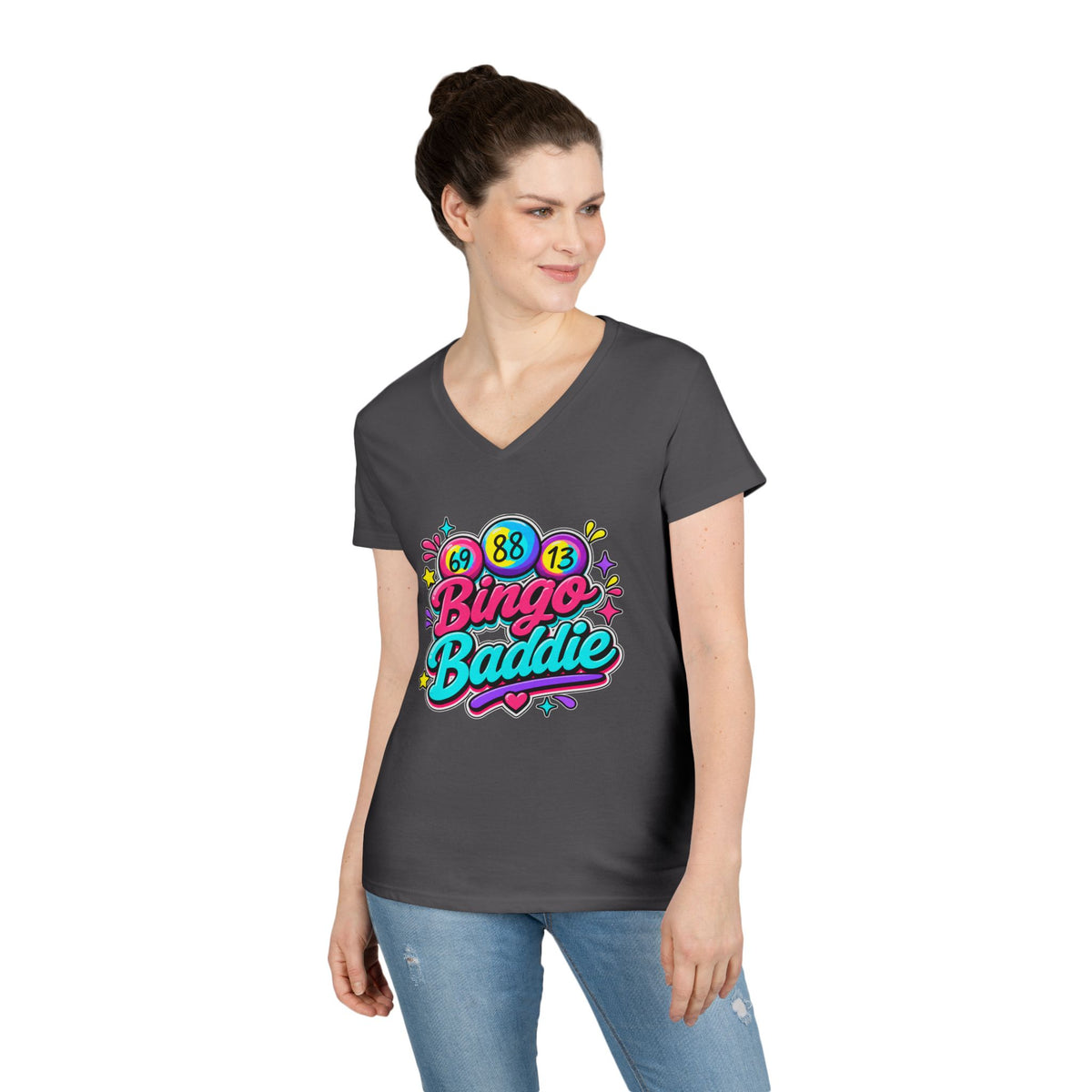 Bingo Baddie Ladies' V-Neck T-Shirt