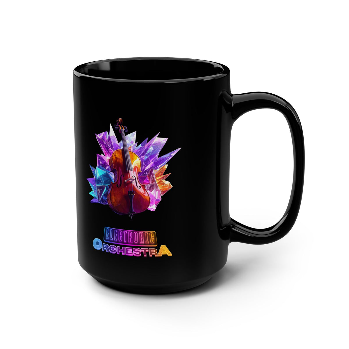 Black 15oz Violin Orchestra Music Mug