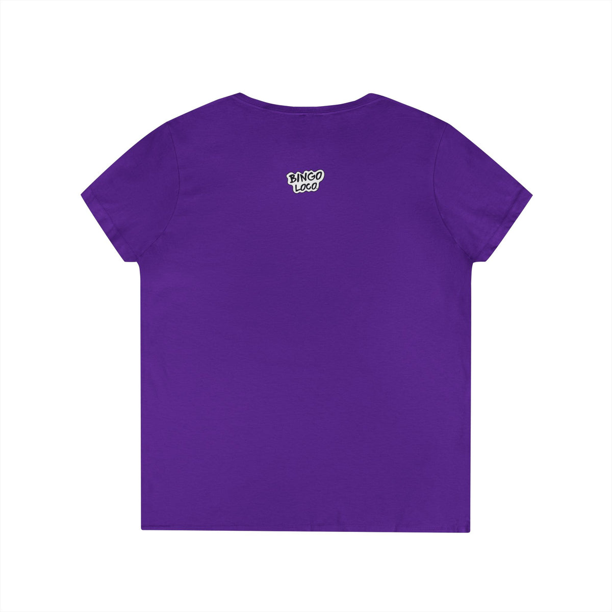 Ladies' V-Neck T-Shirt — Cute Pink Donut Character Graphic Tee