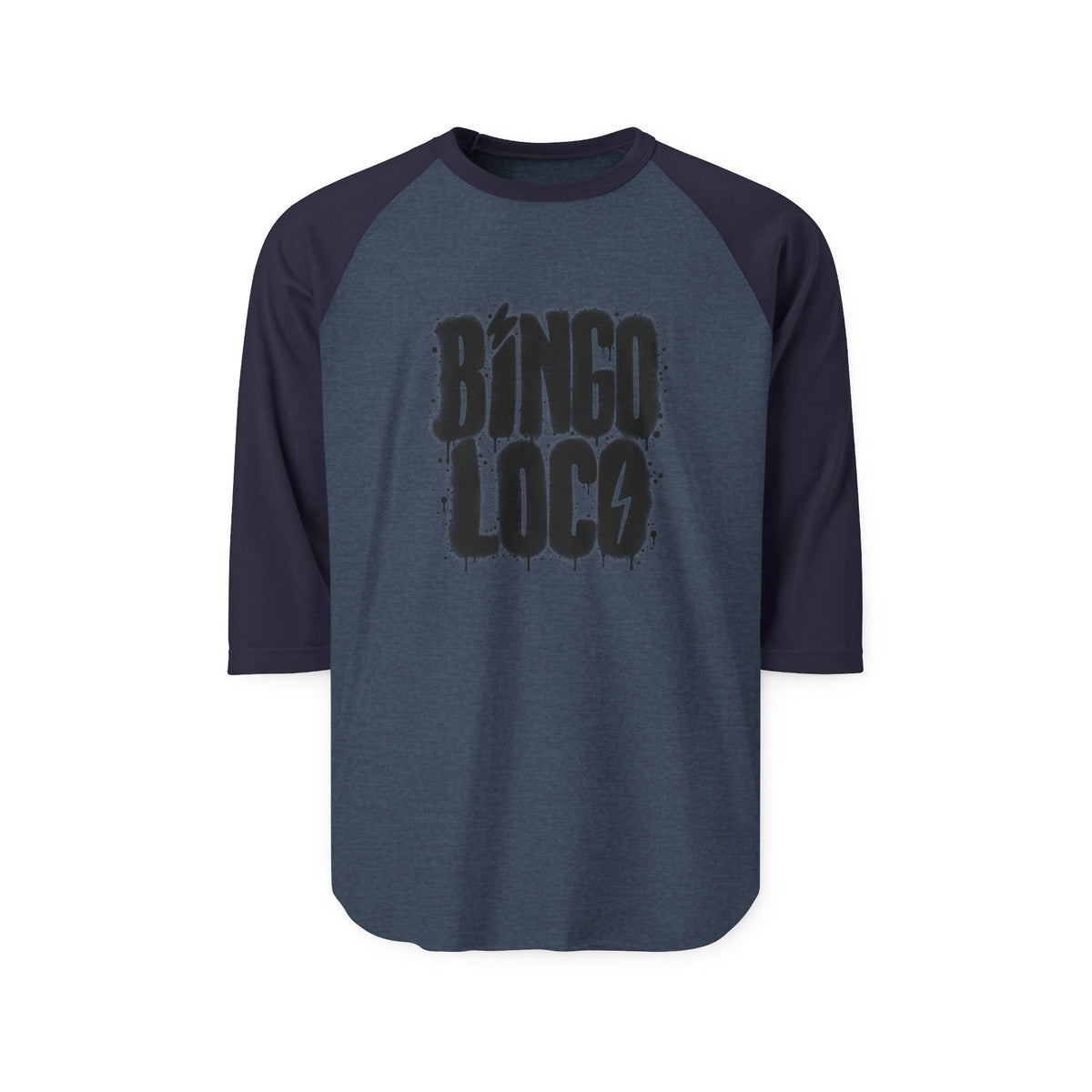 Bingo Loco Raglan Tee — Casual 3/4 Sleeve Baseball Shirt for Bingo Fans