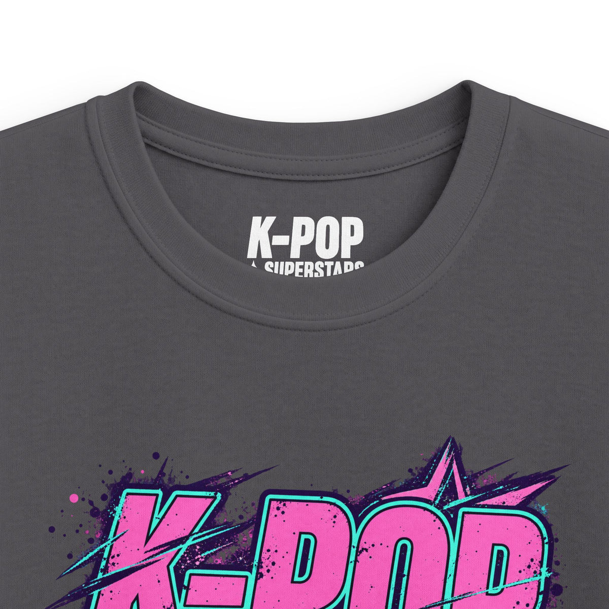 Kids Tee — "K-POP Superstars" Colorful Retro Graphic