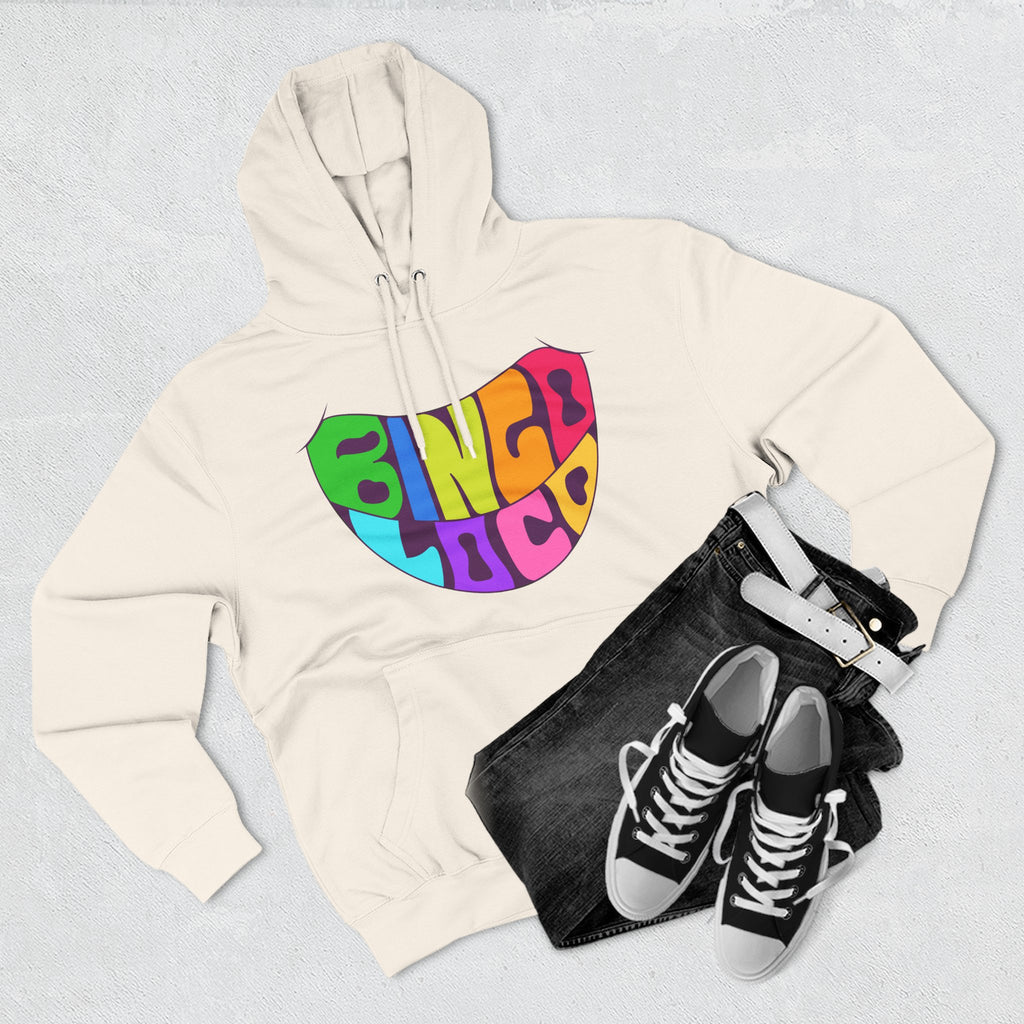 Colorful 70s Rainbow Circle Fleece Hoodie