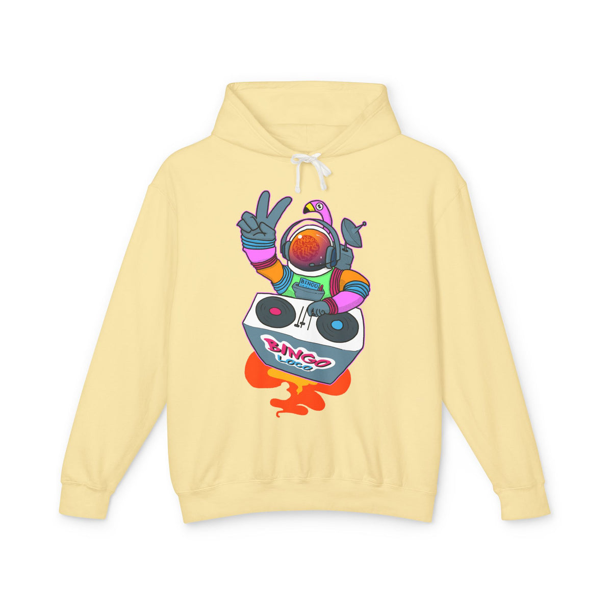 Astronaut DJ Hoodie — Colorful Space DJ Graphic Pullover