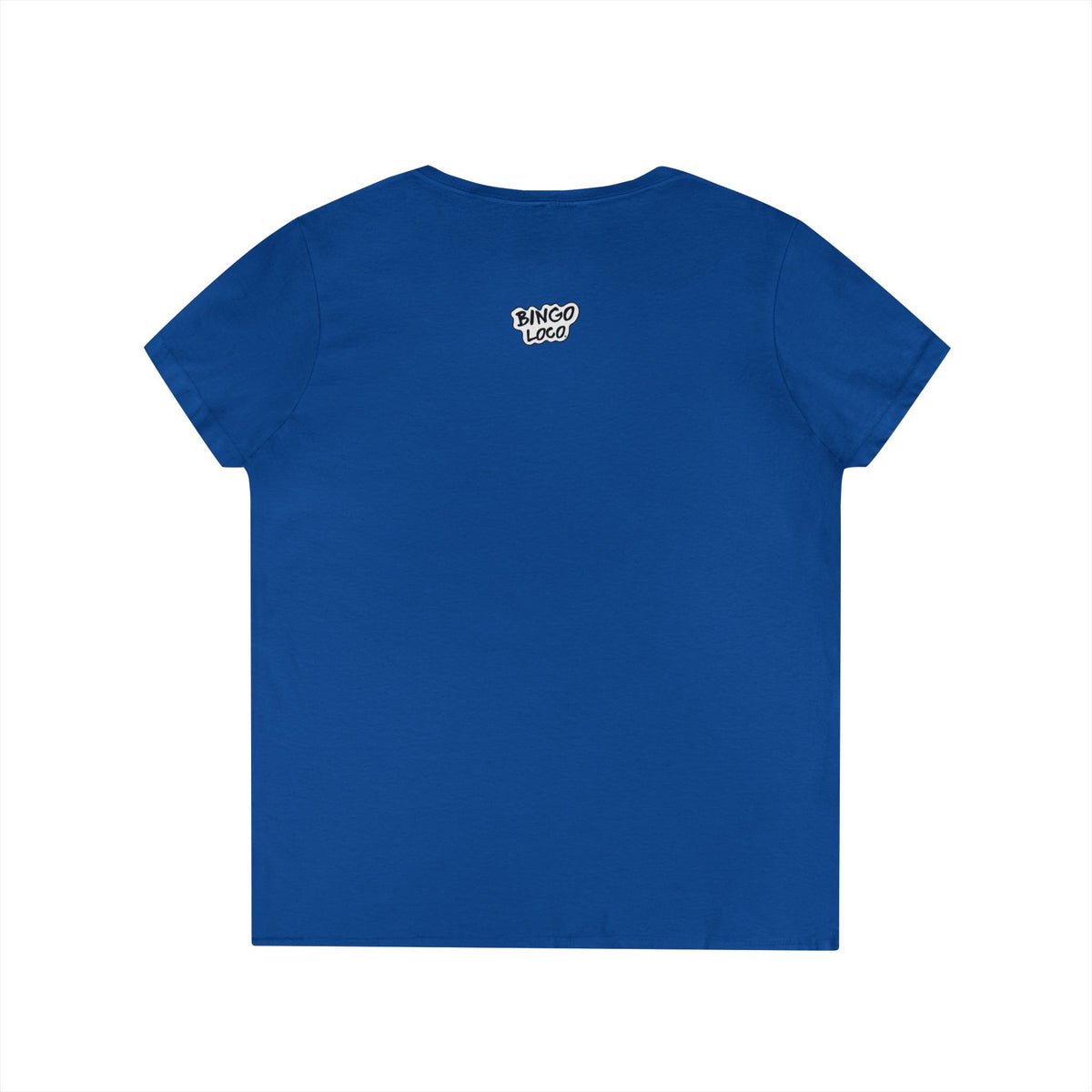 Ladies' V-Neck T-Shirt — Cute Pink Donut Character Graphic Tee