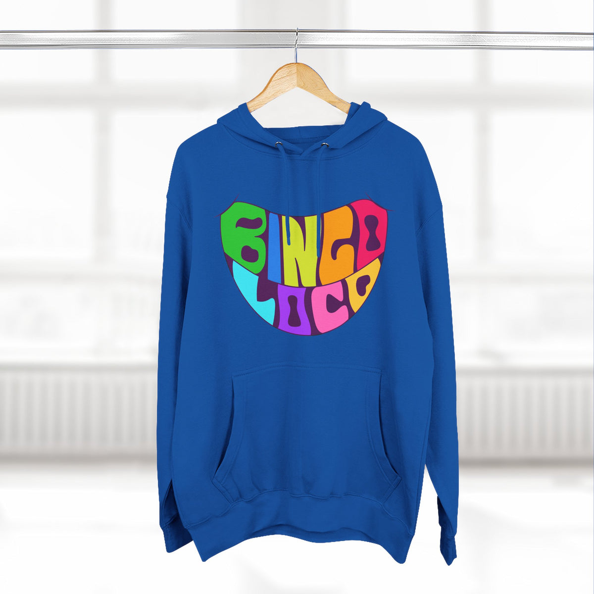 Colorful 70s Rainbow Circle Fleece Hoodie