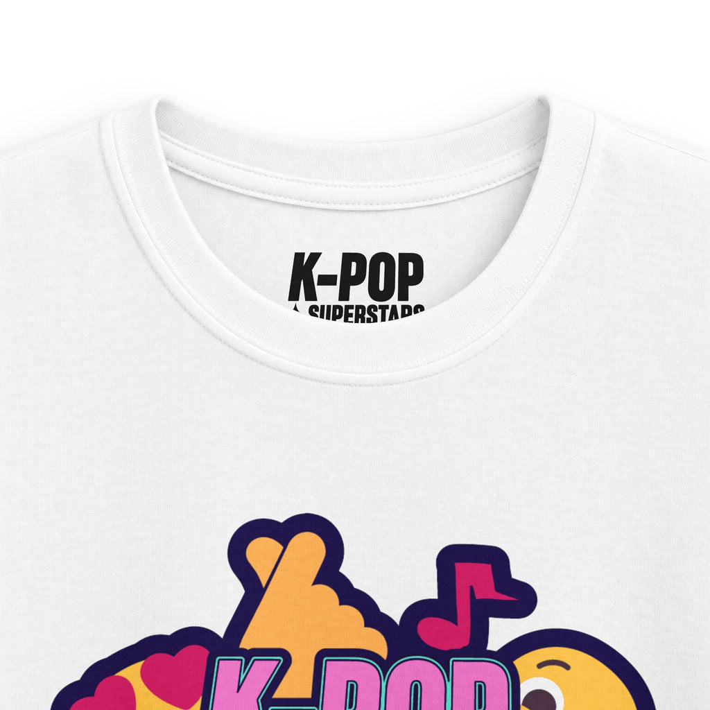 Kids K-Pop Superstars T-Shirt — Cute K-Pop Emoji Graphic Tee for Children
