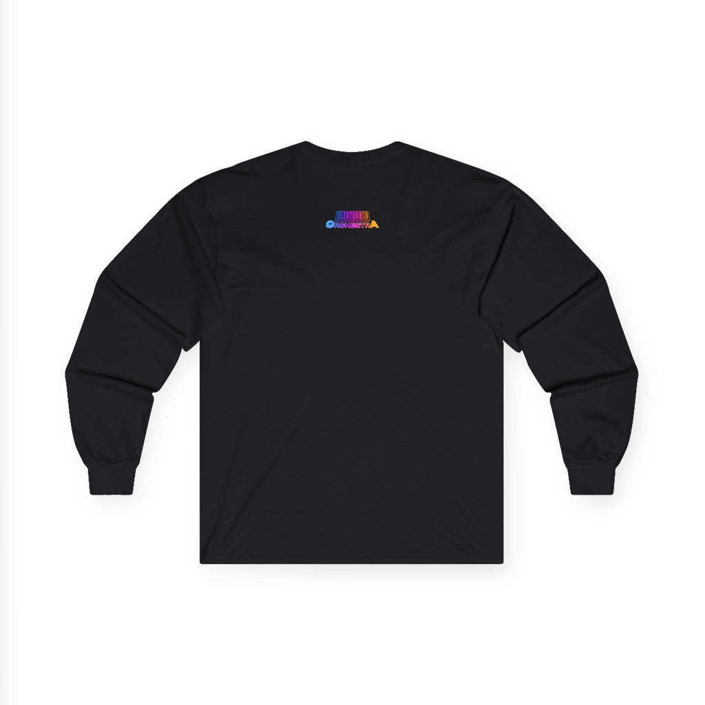Cello Prism Long Sleeve Tee — Colorful Violin Graphic Shirt