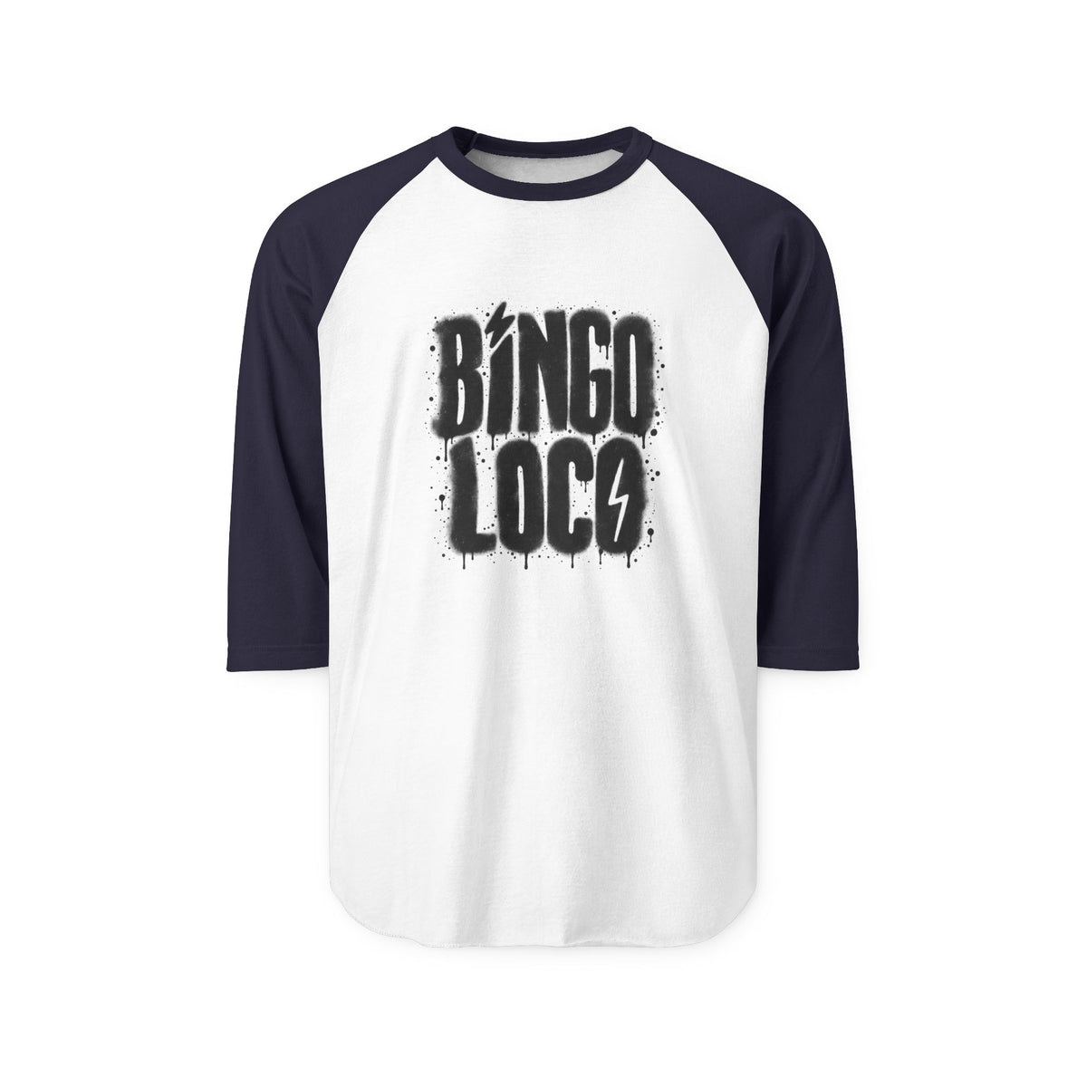 Bingo Loco Raglan Tee — Casual 3/4 Sleeve Baseball Shirt for Bingo Fans