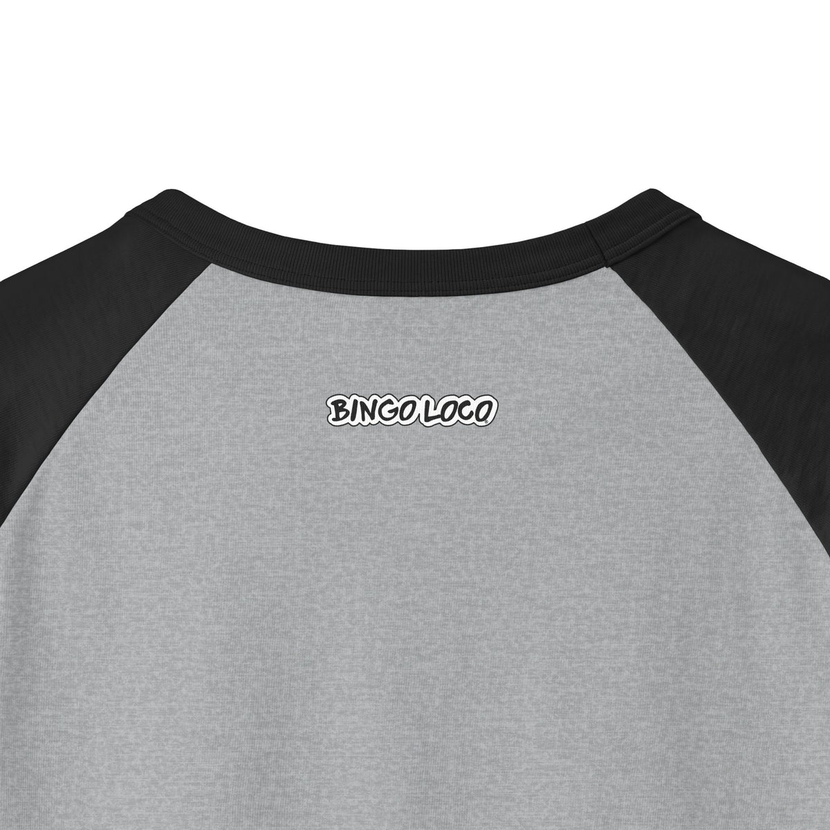 Bingo Loco Raglan Tee — Casual 3/4 Sleeve Baseball Shirt for Bingo Fans