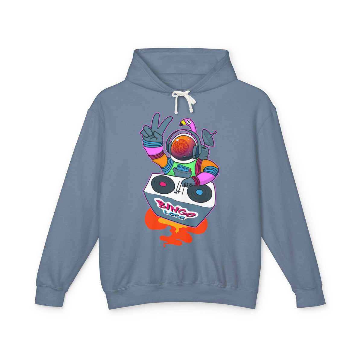 Astronaut DJ Hoodie — Colorful Space DJ Graphic Pullover