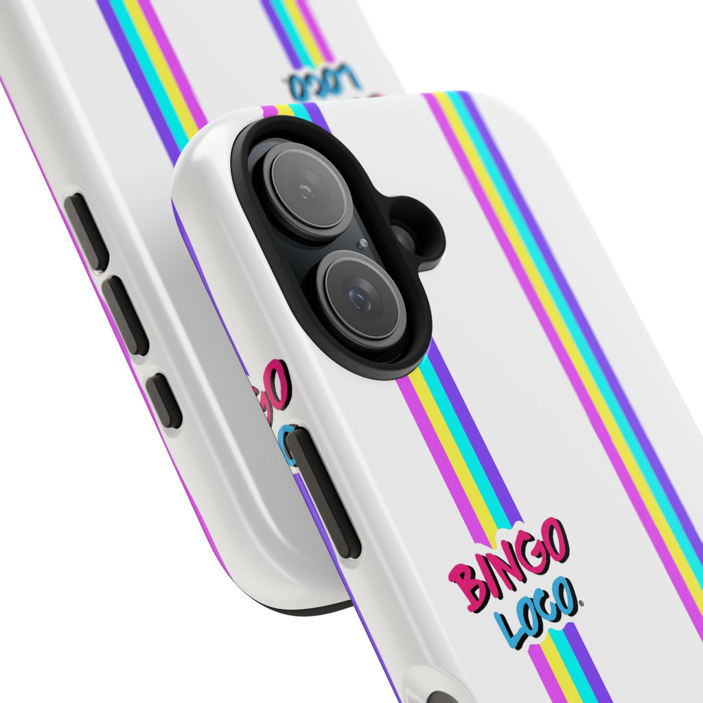 Bingo Loco Rainbow Stripes Tough Phone Case