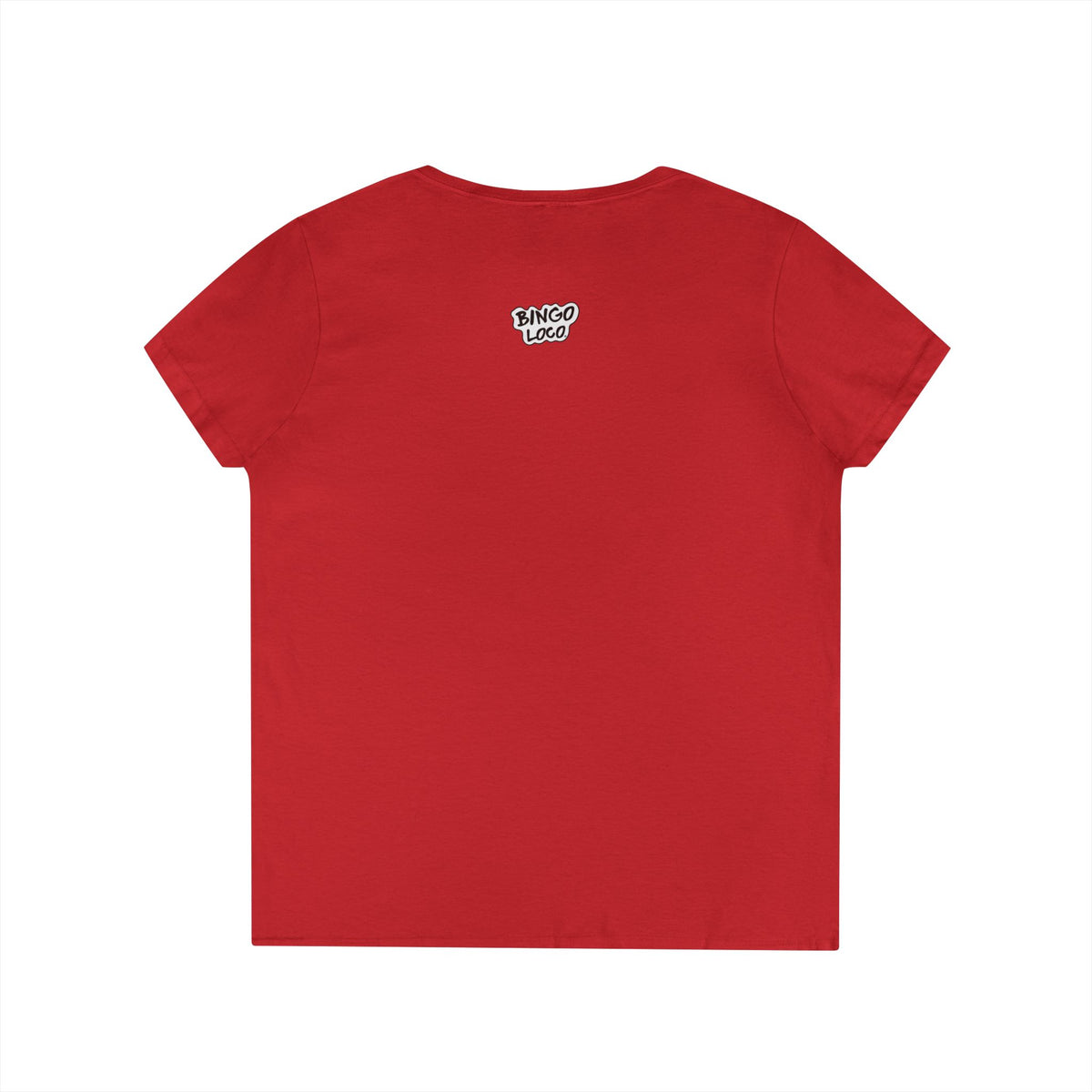 Bingo Loco V-Neck Tee — Retro Lightning Logo Women's T-Shirt