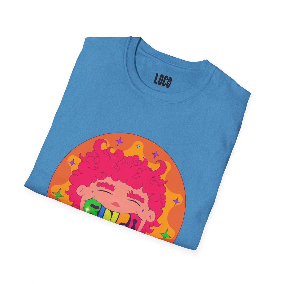 Good Vibes Colorful Peace Sign Graphic T-Shirt