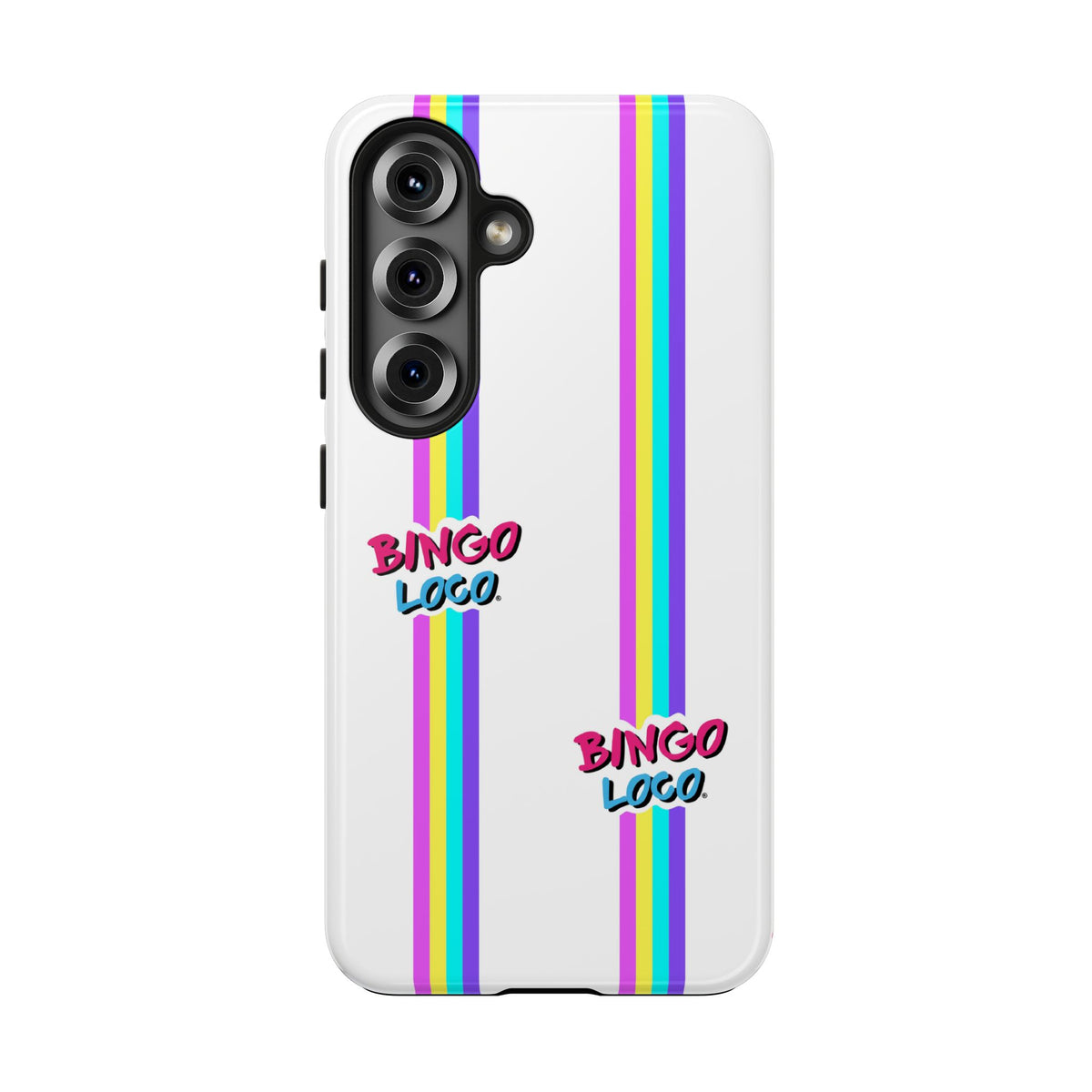 Bingo Loco Rainbow Stripes Tough Phone Case