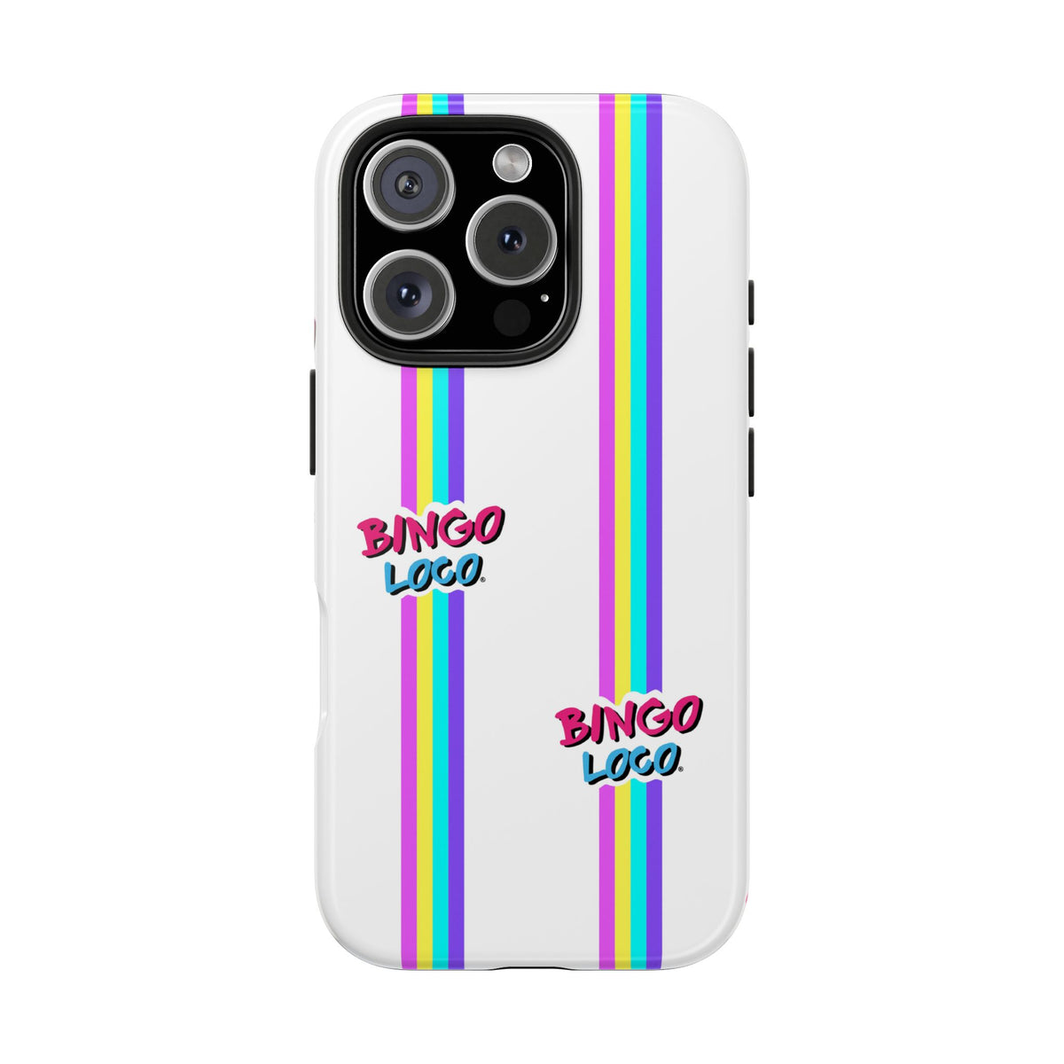 Bingo Loco Rainbow Stripes Tough Phone Case