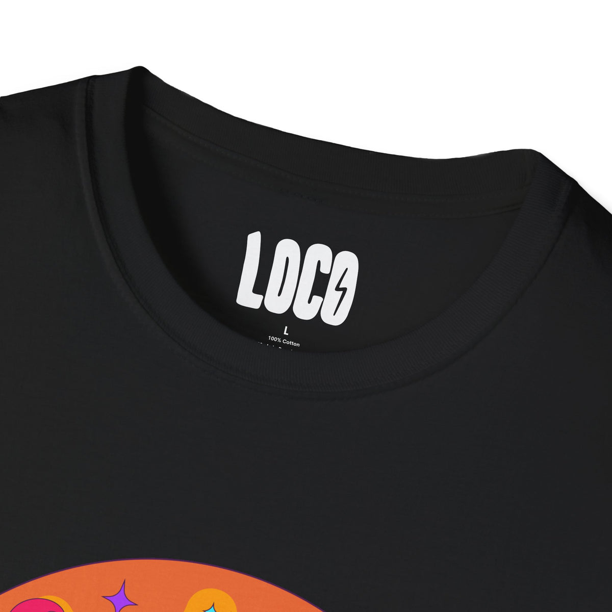 Good Vibes Colorful Peace Sign Graphic T-Shirt