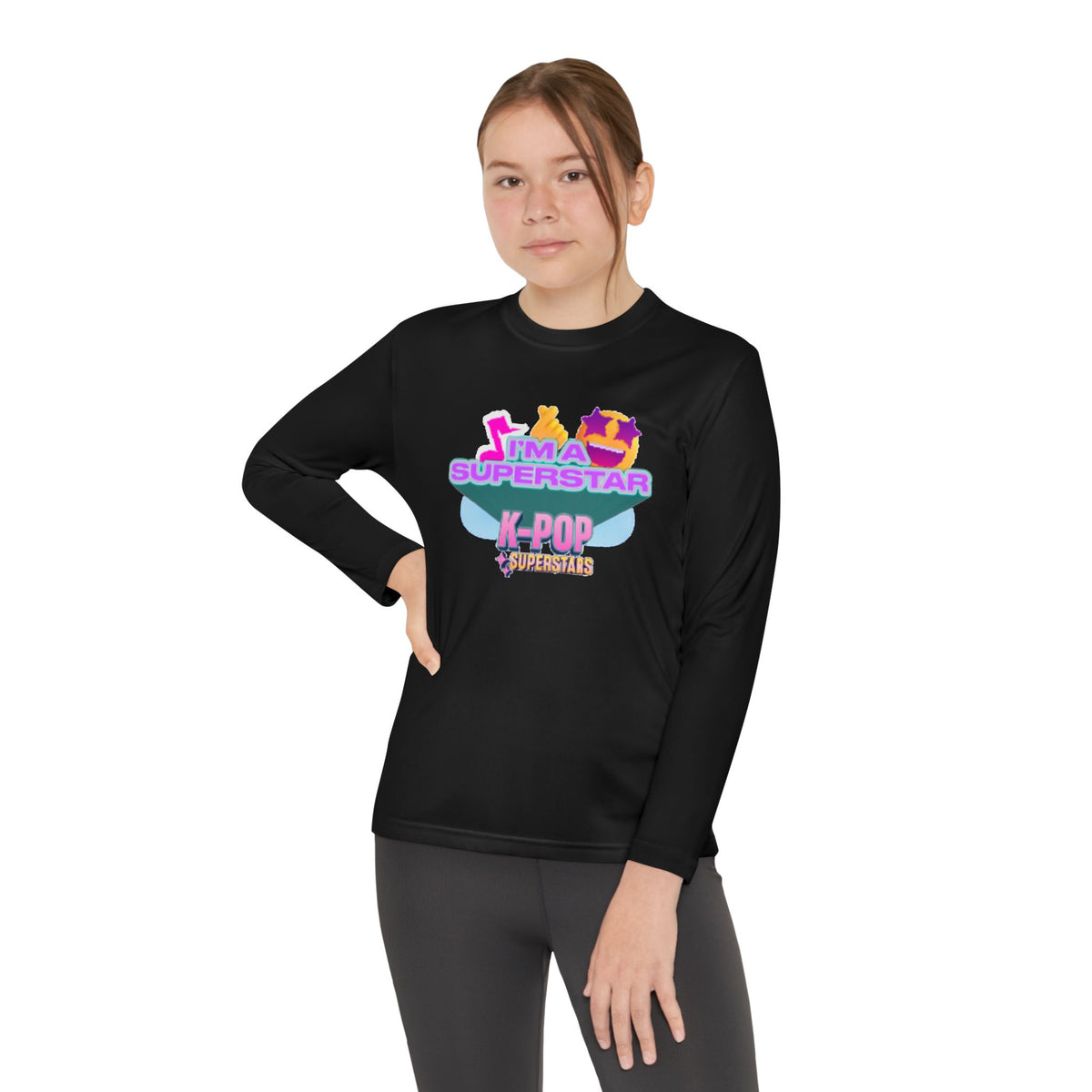 Youth Long Sleeve Tee — "I'M A SUPERSTAR" K-Pop Fan Shirt
